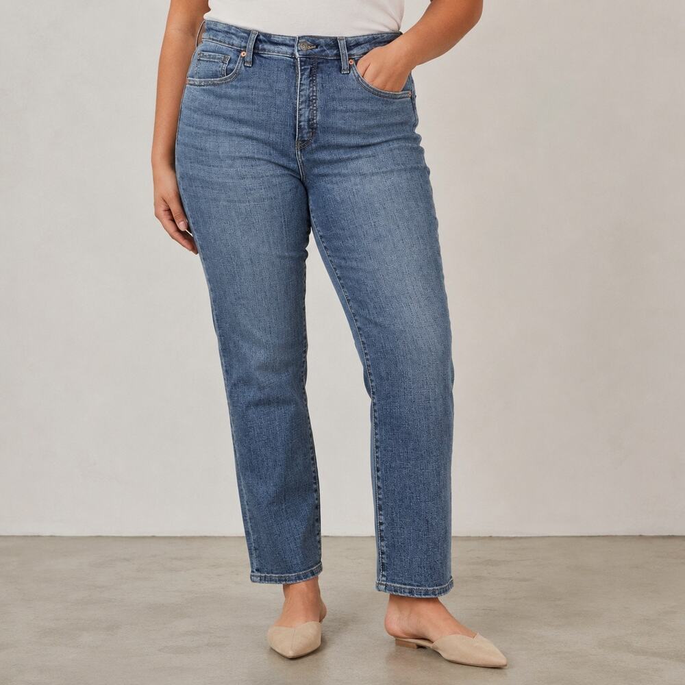 Artemis Vintage Modern Curvy Sculpt High Rise Slim Straight Jeans 13/30 NWT